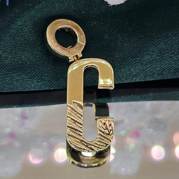 Gorjana Charm Gold "C" Parker 18k Gold Plated Classic Letter Initial Minimalist - Picture 2 of 4